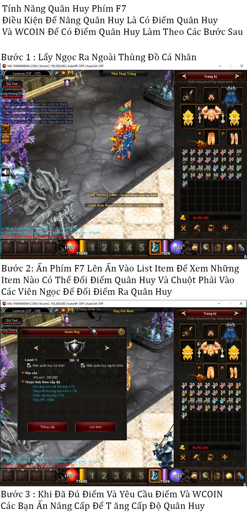 HƯỚNG DẪN Nâng Cấp Quân Huy